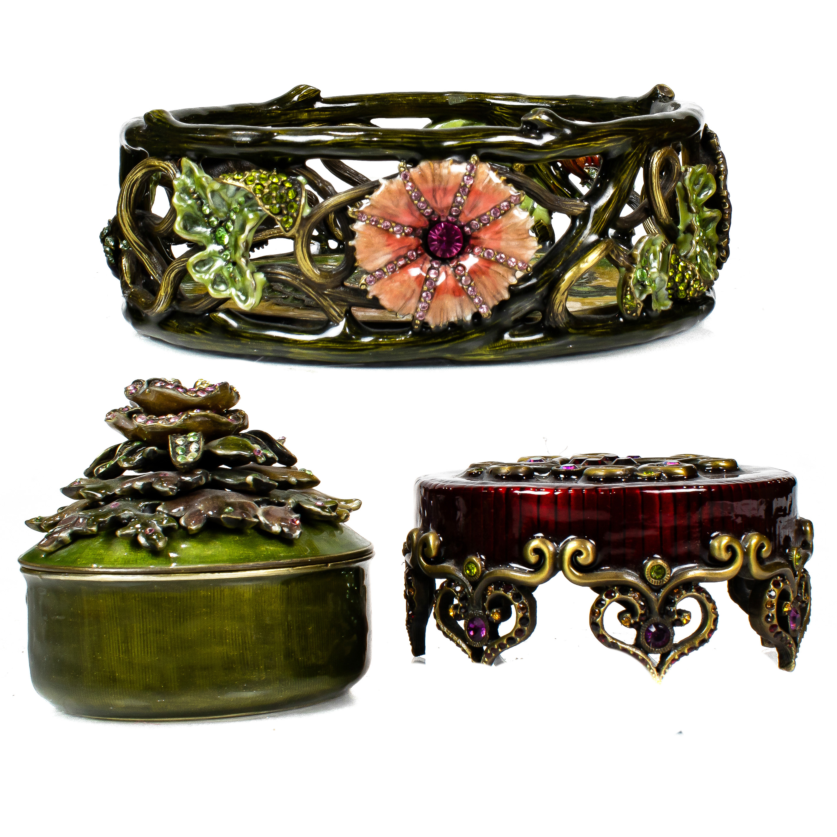 (LOT OF 4) JAY STRONGWATER ENAMEL