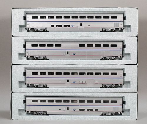 LOT OF 4 KATO AMTRAK SUPERLINER