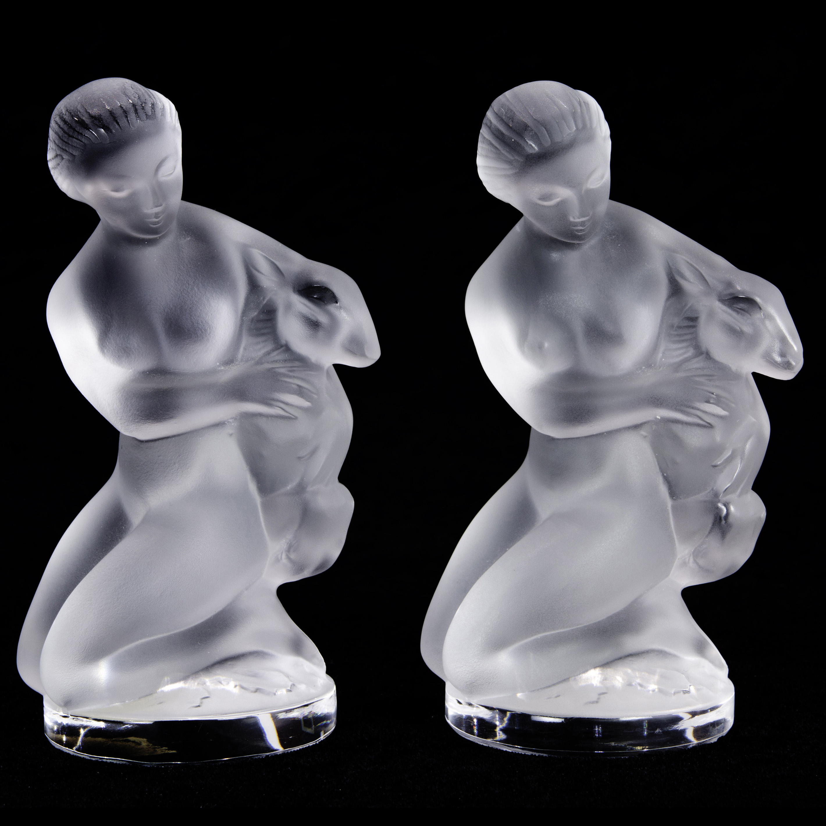 (LOT OF 4) LALIQUE FRANCE CRYSTAL
