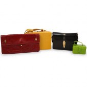 LOT OF 4 LEATHER PURSESDESCRIP