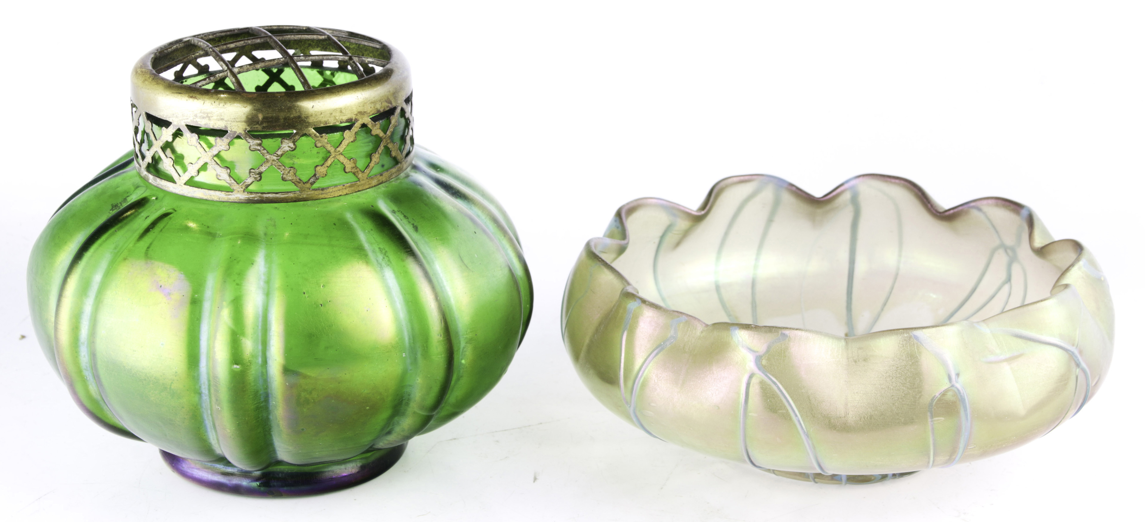 (LOT OF 4) LOETZ TYPE IRIDESCENT