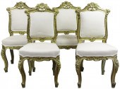 (LOT OF 4) LOUIS XV STYLE GILT