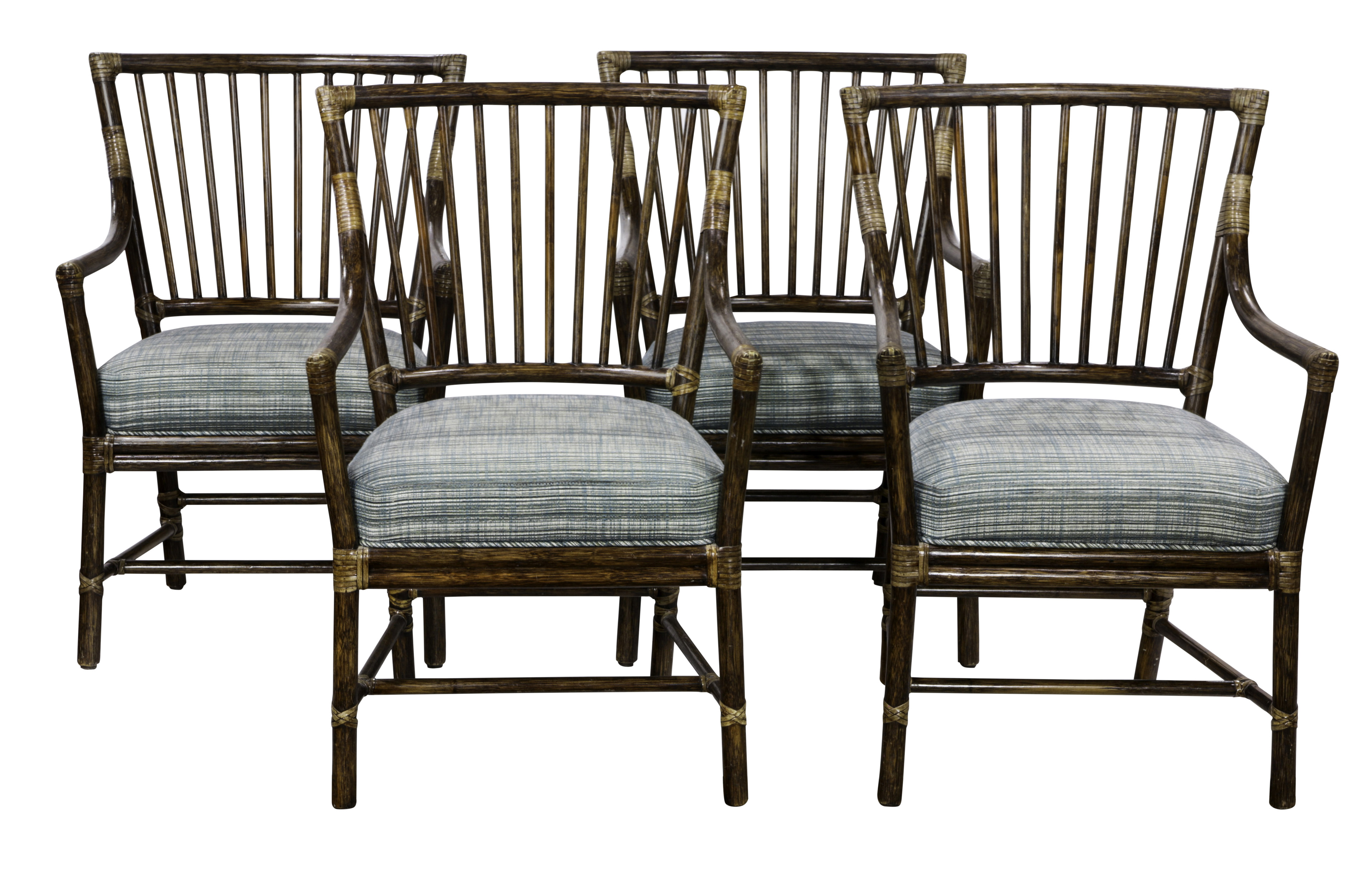 (LOT OF 4) MCGUIRE ARMCHAIR GROUP