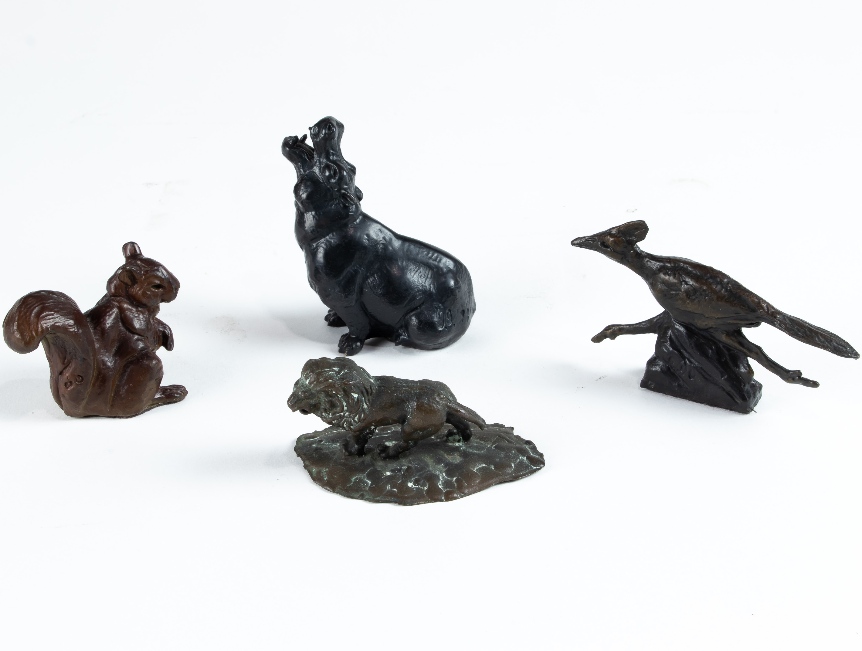 (LOT OF 4) MINIATURE BRONZE