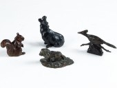 (LOT OF 4) MINIATURE BRONZE AN