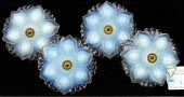 (LOT OF 4) OPALESCENT GLASS CU