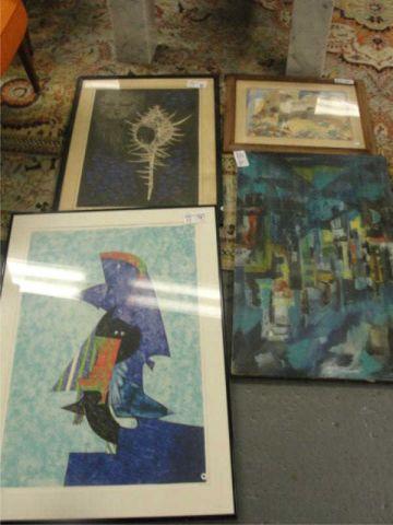Lot of 4 Pieces of Art. 2 signed