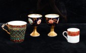 LOT OF 4 PORCELAIN CUPS: THAI