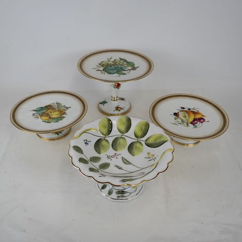 LOT OF 4 PORCELAIN TAZZAS, INCL.