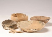 Lot of 4 pottery bowls. P101 f