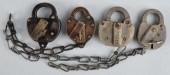 Lot of 4: Railroad Locks. <br