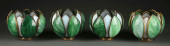 LOT OF 4: SLAG GLASS TULIP SHA