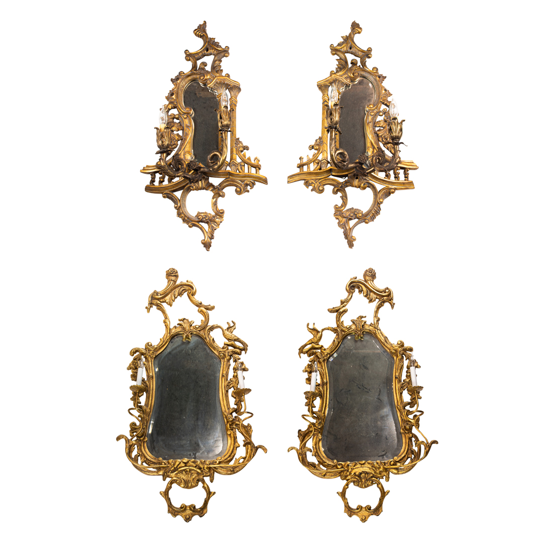 (LOT OF 4) TWO PAIRS OF LOUIS XV