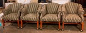 (LOT OF 4) UPHOLSTERED AND WHE
