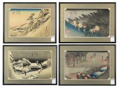 (LOT OF 4) UTAGAWA HIROSHIGE W