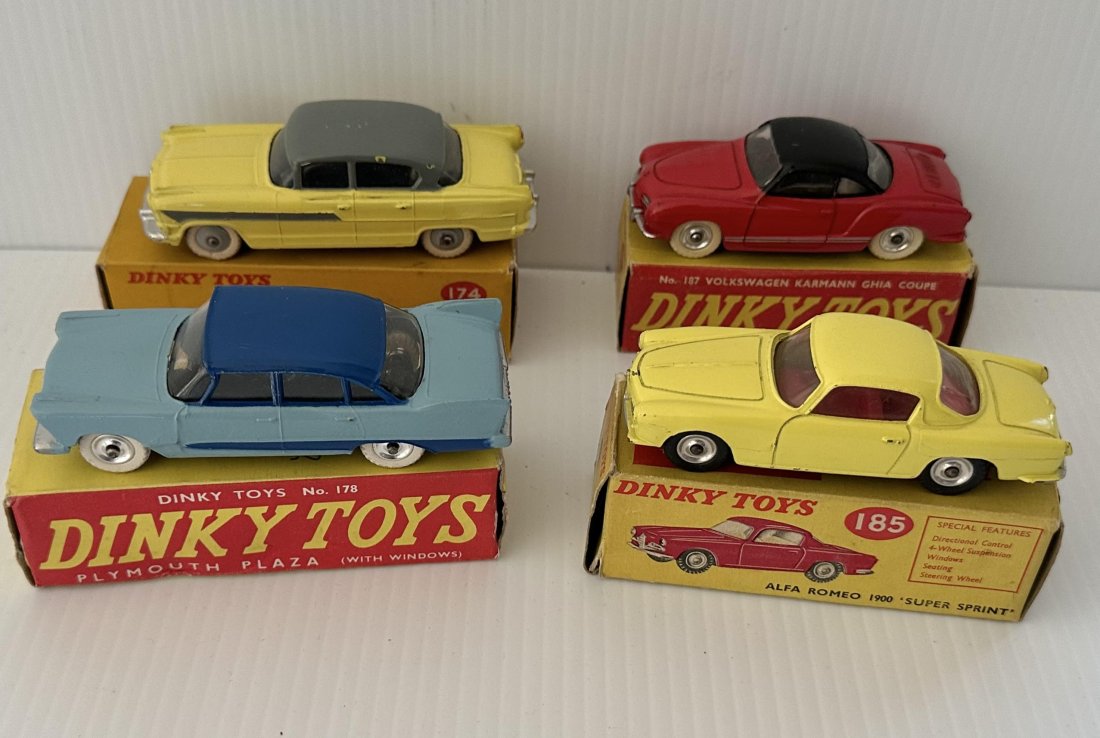 LOT OF 4 VINTAGE DINKY TOY CARS