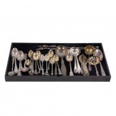 (LOT OF 43) STERLING SPOONS IN