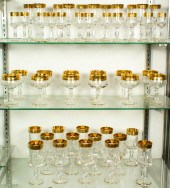 (LOT OF 49) SUITE OF GILT RIMM