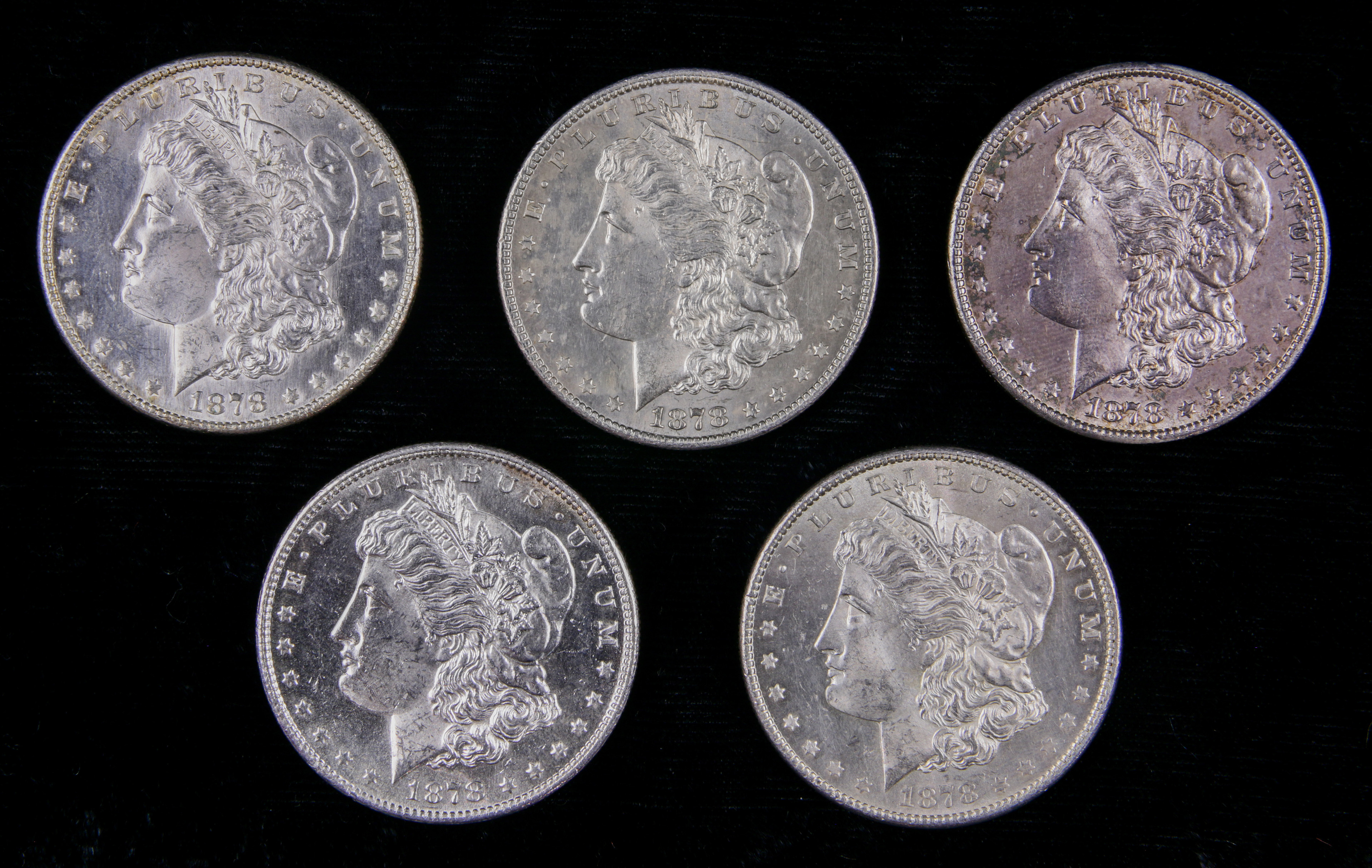 (LOT OF 5) 1878S BU /CH BU (lot