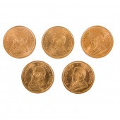 (LOT OF 5) 1975 SOUTH AFRICAN