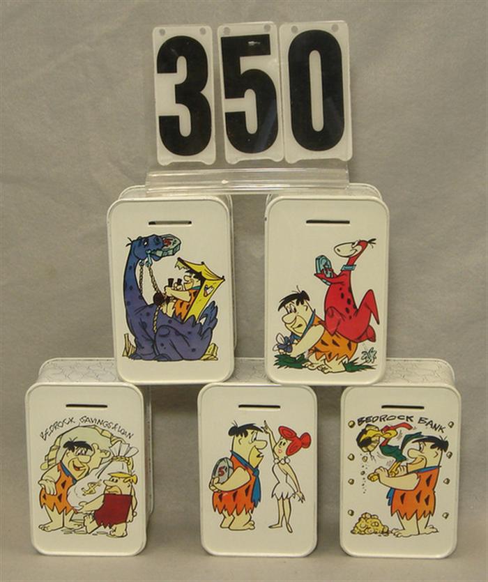 Lot of 5 1979 The Flintstones Tin