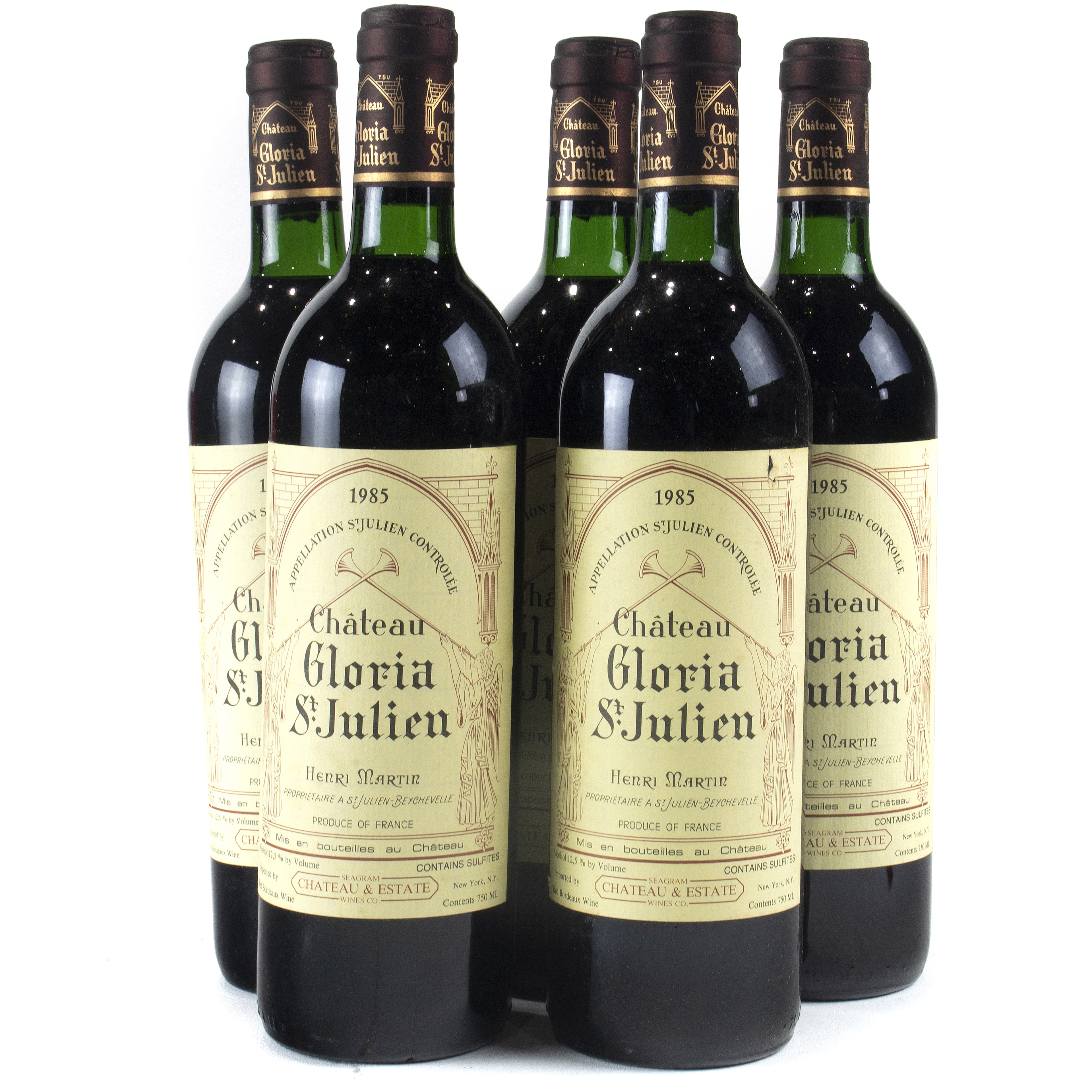 (LOT OF 5) 1985 CHATEAU GLORIA ST