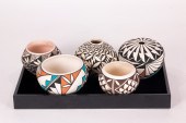 (LOT OF 5) ACOMA SKY CITY POTS