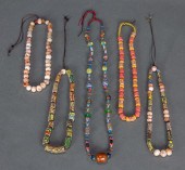 (LOT OF 5) AFRICAN GLASS TRADE