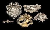 LOT OF 5: ART NOUVEAU STERLING