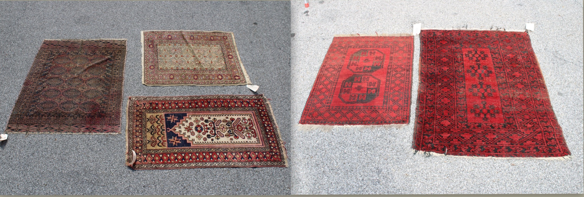 LOT OF 5 ASSORTED FINELY HAND WOVEN