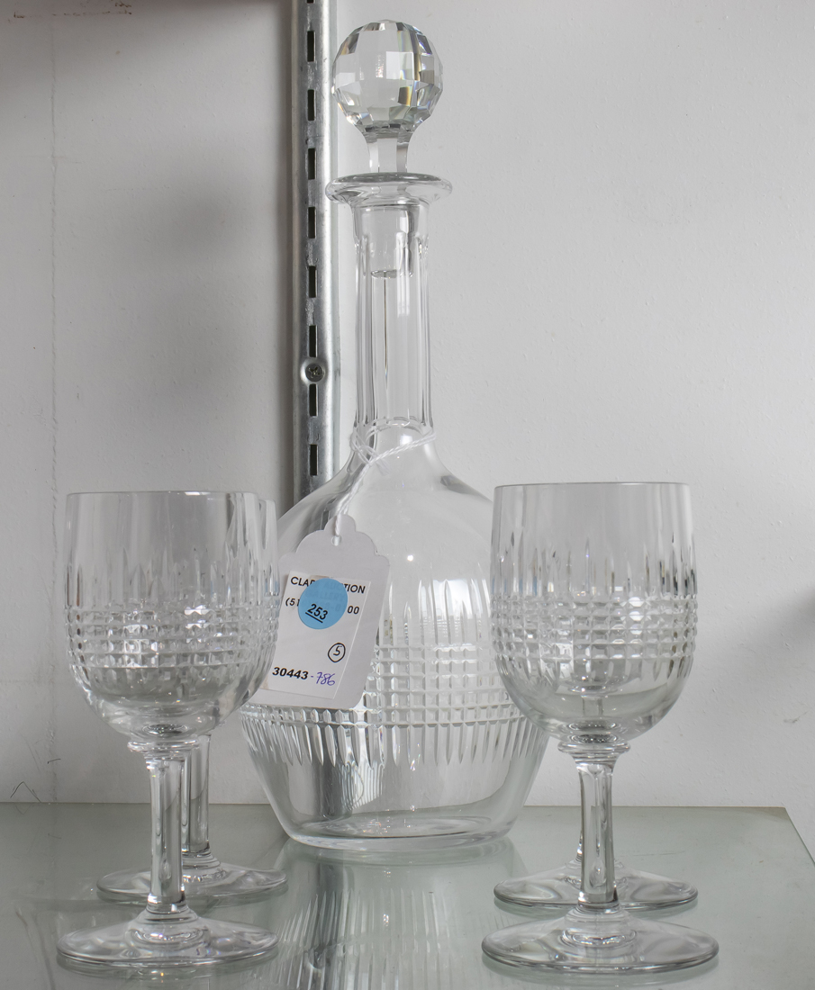 (LOT OF 5) BACCARAT CUT GLASS
