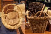 (LOT OF 5) BASKETRY GROUP, LAR