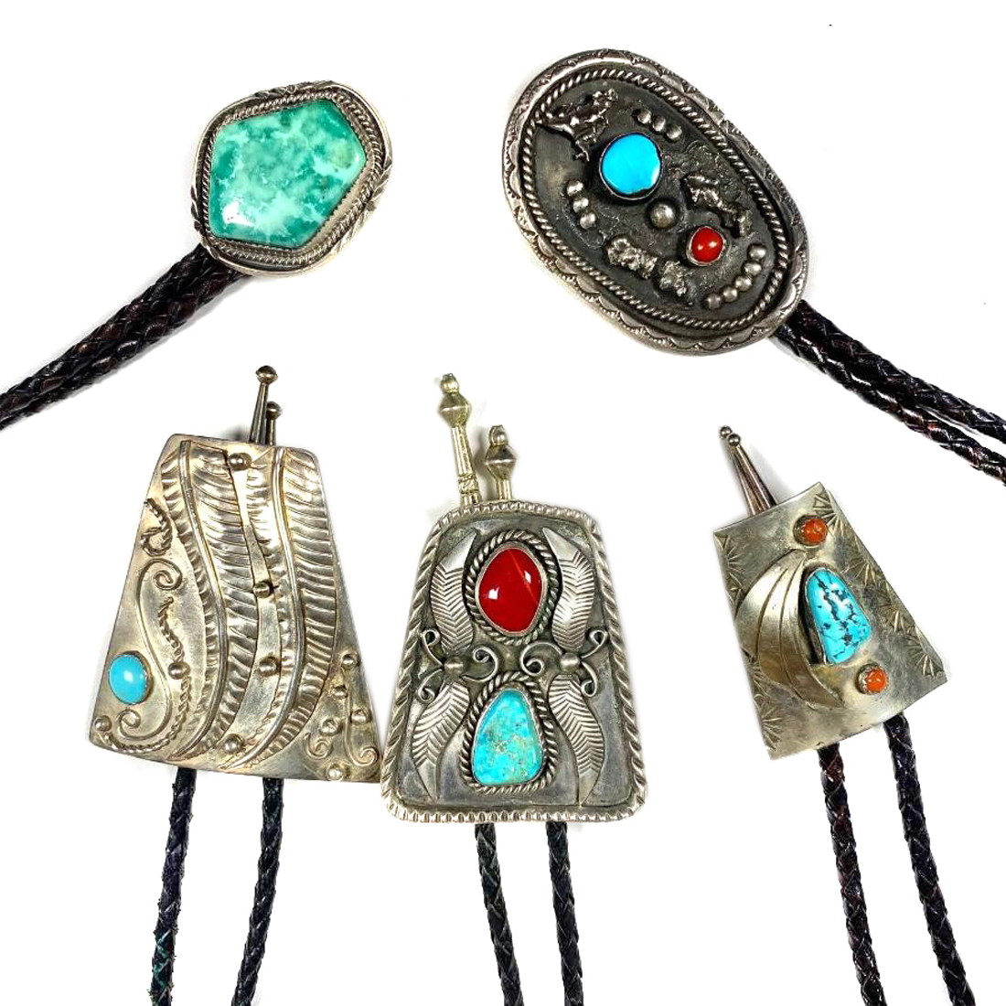 (LOT OF 5) BENNETT NAVAJO TURQUOISE