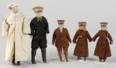 Lot of 5: Bisque Head Chauffer