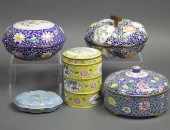 (LOT OF 5) CHINESE CANTON ENAM