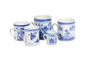(LOT OF 5) CHINESE EXPORT BLUE