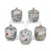 (LOT OF 5) CHINESE FAMILLE ROS