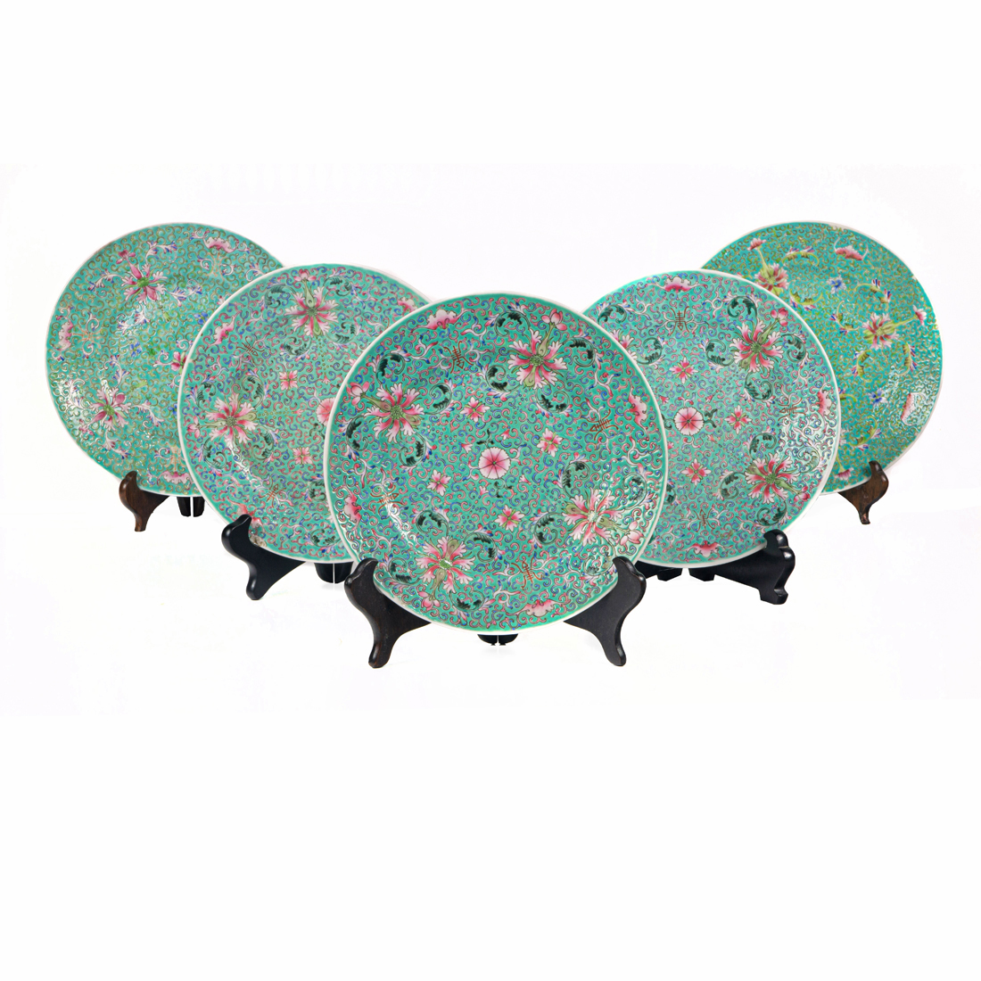 (LOT OF 5) CHINESE FAMILLE ROSE