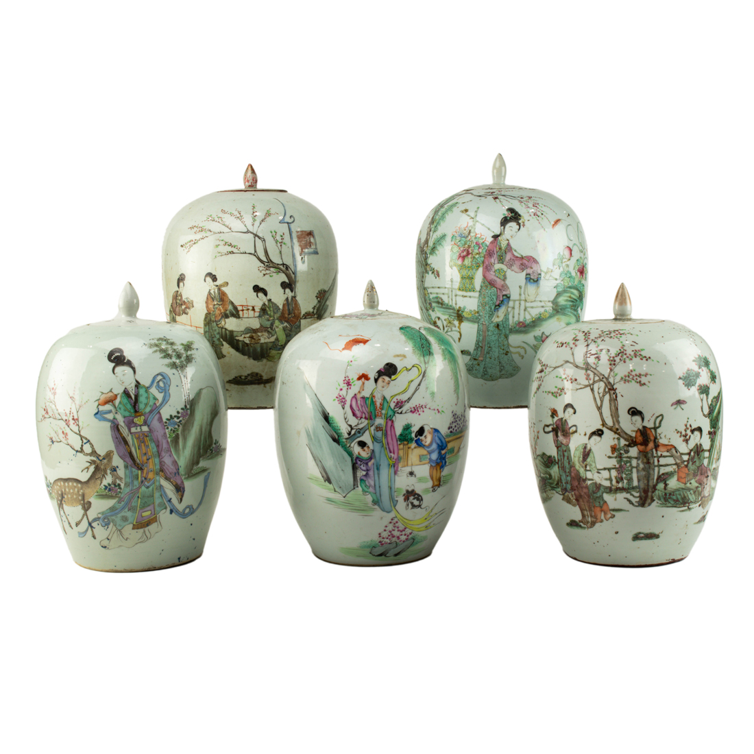 (LOT OF 5) CHINESE FAMILLE ROSE