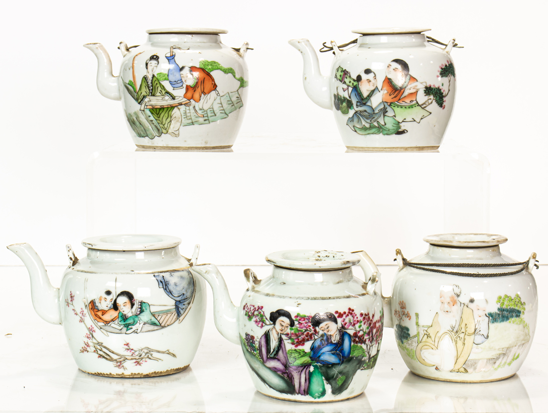(LOT OF 5) CHINESE FAMILLE ROSE