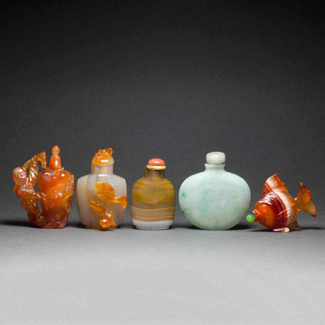 (LOT OF 5) CHINESE HARDSTONE