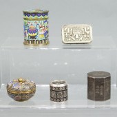 (LOT OF 5) CHINESE METAL OPIUM