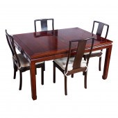 (LOT OF 5) CHINESE STYLE TEAK