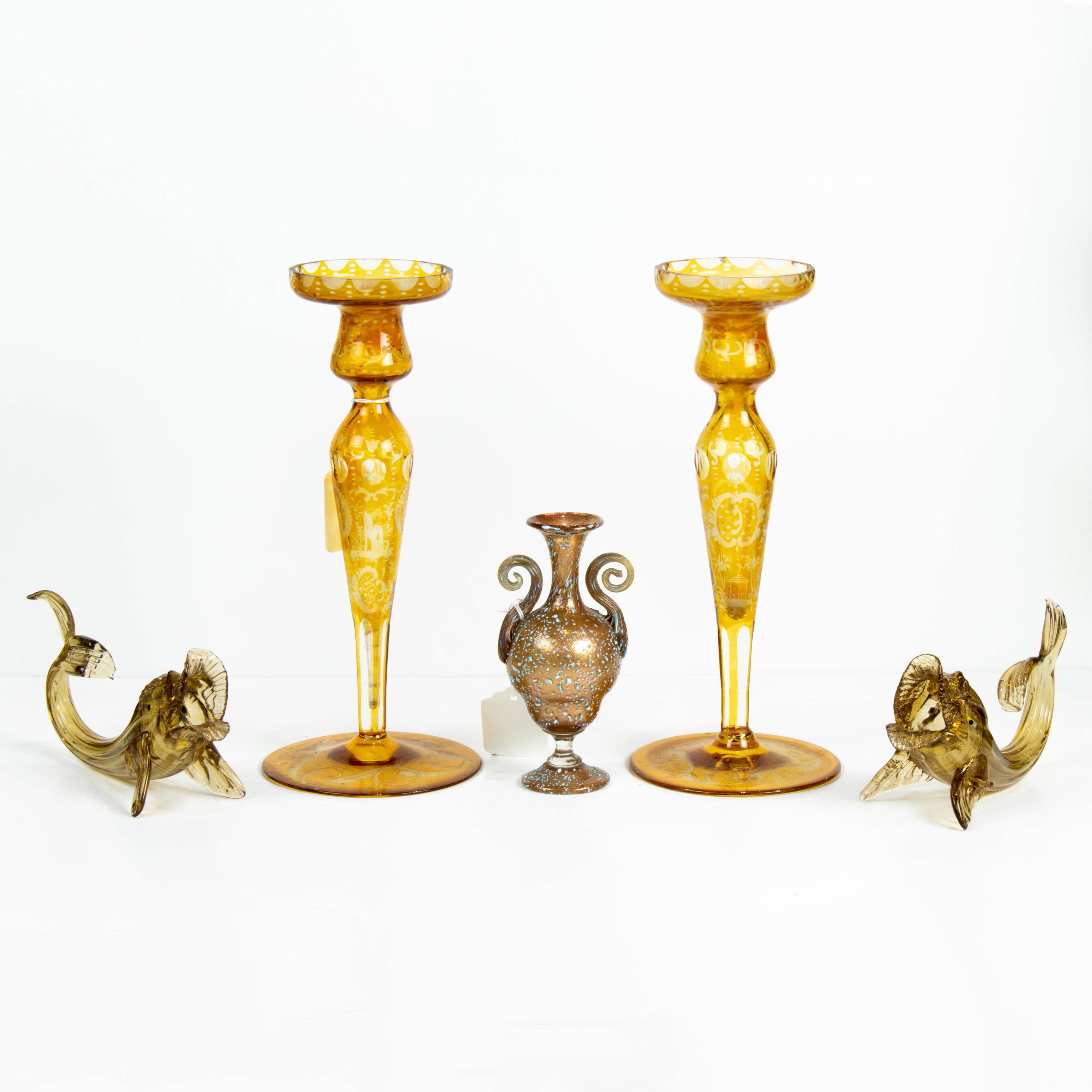 (LOT OF 5) CONTINENTAL GLASS