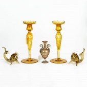 (LOT OF 5) CONTINENTAL GLASS T