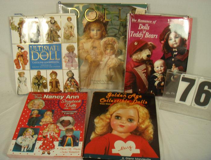 Lot of 5 doll reference books, some