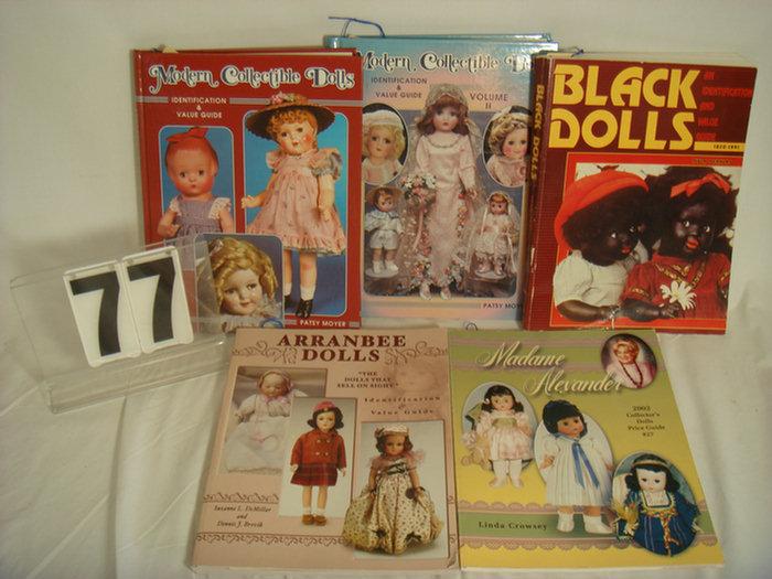 Lot of 5 doll reference books, some