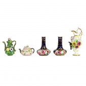 (LOT OF 5) ENGLISH PORCELAIN M