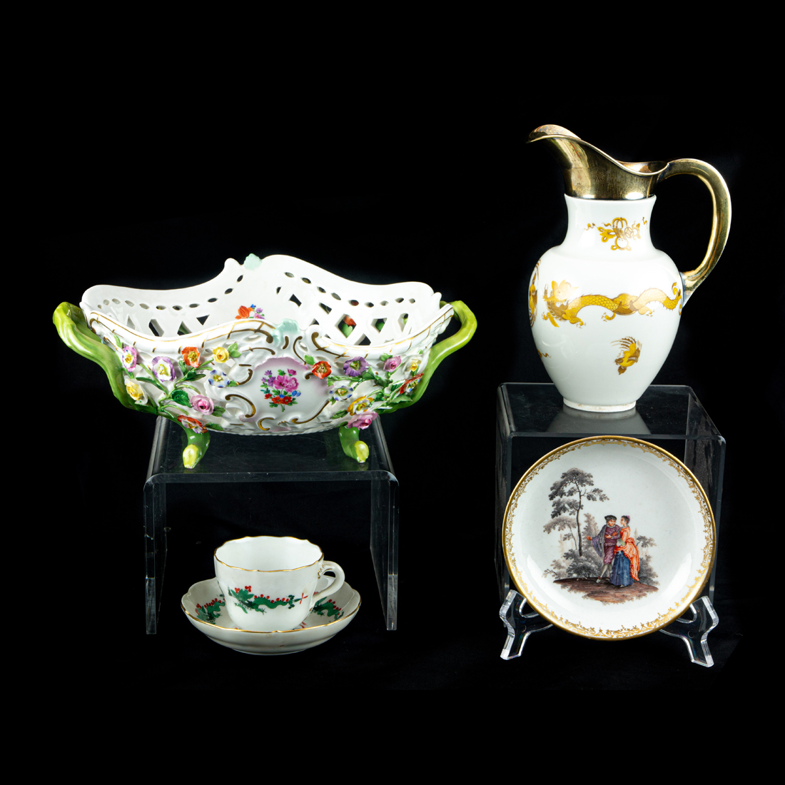 (LOT OF 5) GROUP OF MEISSEN