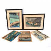 (LOT OF 5) HIROSHIGE WOODBLOCK